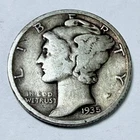 1935 MERCURY DIME *90% SILVER, Circulated Coin, Free Shipping #6745