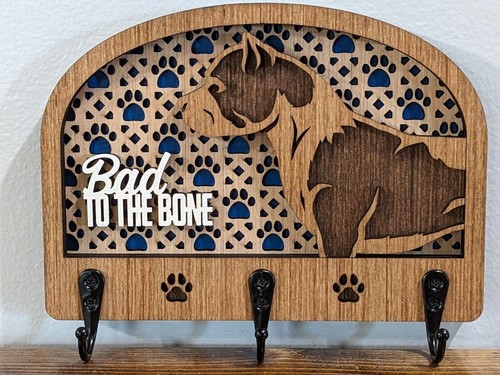 Adorable Dog Leash Holder Custom Pick Your Breed Hooks Hanger Pet Decor - Picture 4 of 14