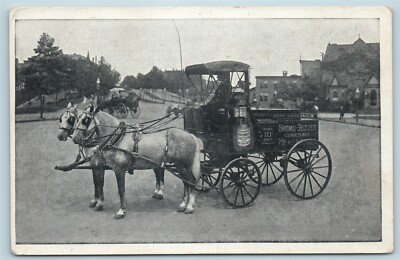 Postcard MD Baltimore Maryland Bromo Seltzer Horse Delivery Wagon c1909 A42