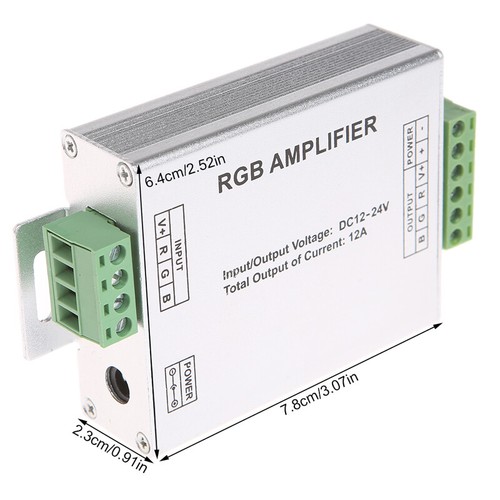 for DC 12V-24V 12A Signal RGB Amplifier Repeater For 3528 5050 LED Strips Li - Picture 5 of 7