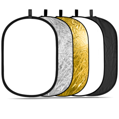Neewer 5 in 1 Round Collapsible Disc Photography Lighting Reflector 24x36 inches