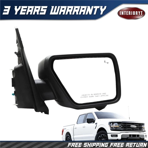 FOR 2021-2024 Ford F150 RIGHT SIDE DOOR MIRROR W/CAMERA BLIND SPOT ML3Z17682FA