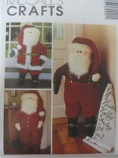 OOP Vtg 90's McCall's 2440 SANTA 40" DOOR GREETER DOLLS Sewing Pattern Stuffed