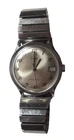 Vtg Timex Mens Wrist Watch Water Resistant flex band silver-tone AS IS
