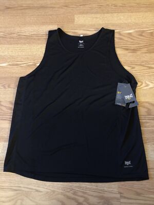 Everlast EverDri active training Black Sleeveless Shirt Tank Men XXL  polyester