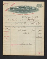 LILLE (59) BELT FACTORY / COTTON SERVICE "J. LECHAT" in 1906