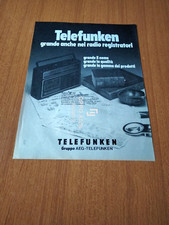 1979 TELEFUNKEN RADIO REGISTRATORE BAJAZZO CR 700 VINTAGE AD PUBBLICITA