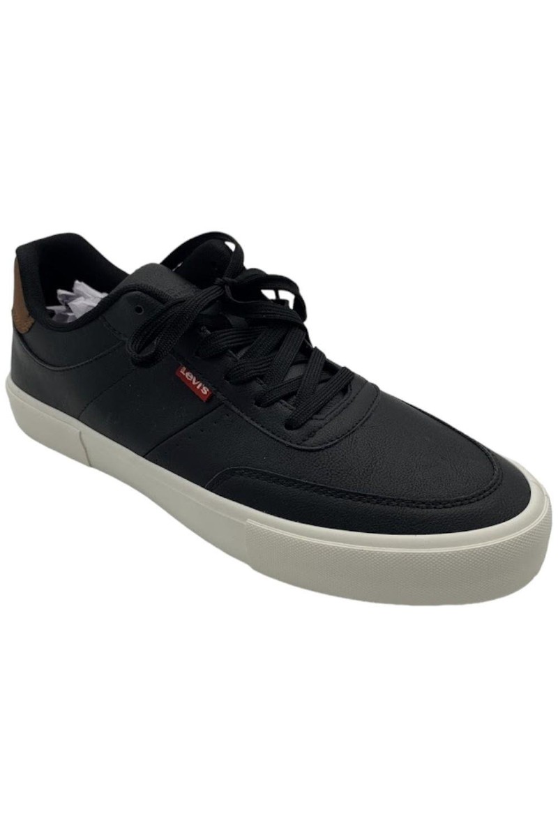 靴 marno Lea shoes 37 LEVI'S Men's Munro Faux-Leather Retro Low Top Sneakers Black/Tan