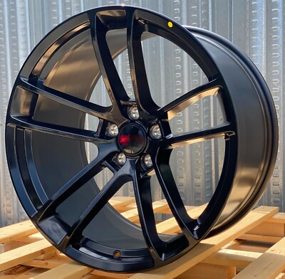 20X9.5 20X11 5x115 Gloss Black Wheels Fit Dodge Charger Challenger SRT Scat Pack