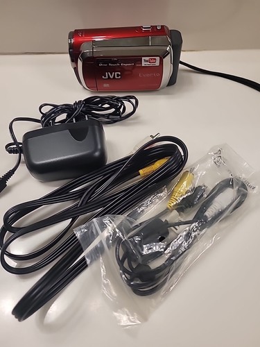 JVC Everio S GZ-MS120 Red Camera Camcorder W Power adapter Video Recorder