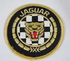 JAGUAR Cars w/Classic Cat Head Iron-On British Automotive Car Patch 3"