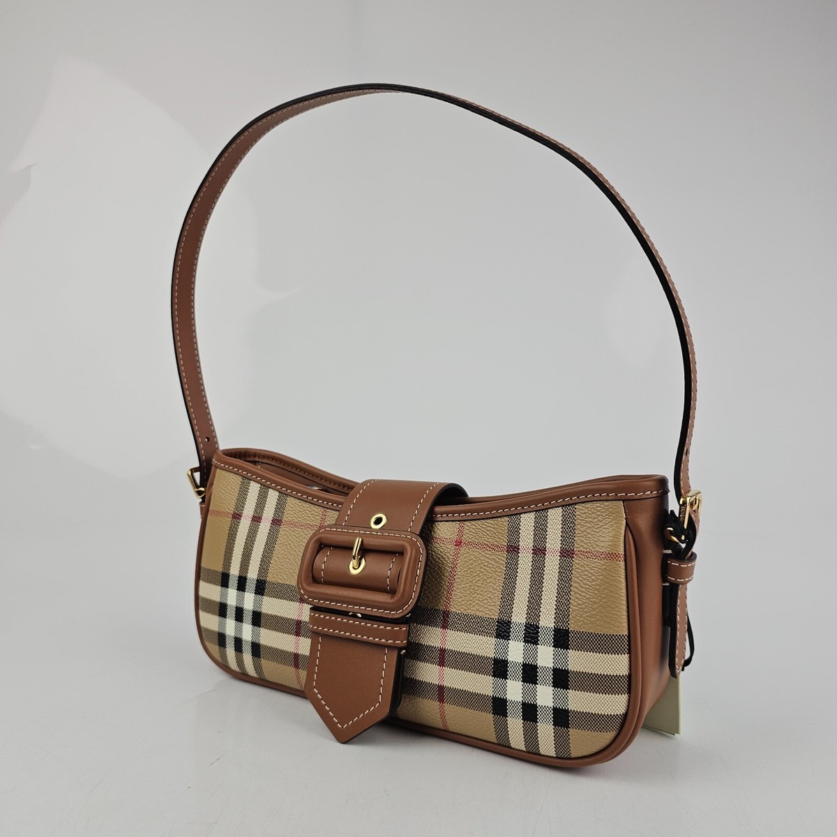 [美品]Burberry バッグ ブラウン バーバリー BURBERRY バッグ ハンドバッグ 2WAY ショルダー