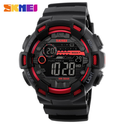 SKMEI Men Digital Wristwatch Fashion LED Light Sport Watches Rubber Strap Watch