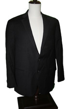 Hart Schaffner Marx Men's 46R Charcoal Wool Sport Coat Classic USA Made