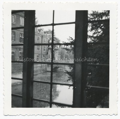 Cambridge 1949 - England - View From The Window - Vintage Photo 1940s