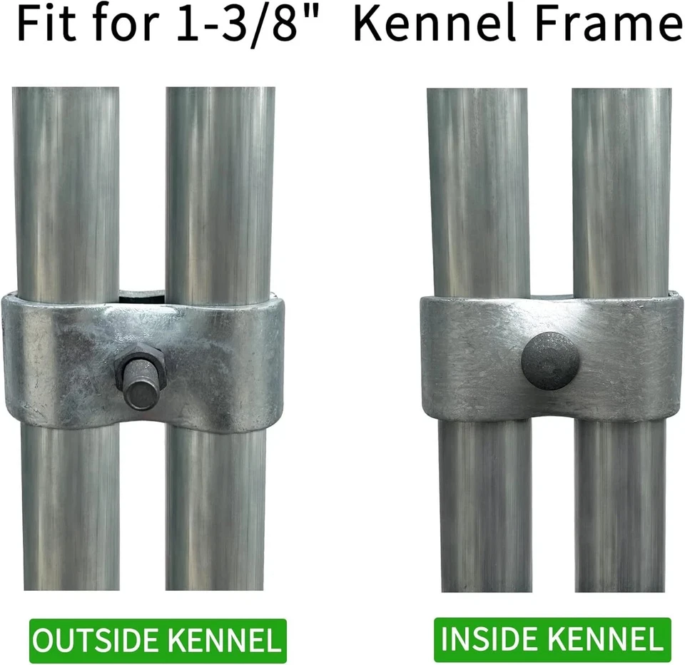 Juego de 8 abrazaderas de panel de perrera para perros abrazaderas de panel de valla de enlace de cadena grandes resistentes Foto 2 de 4