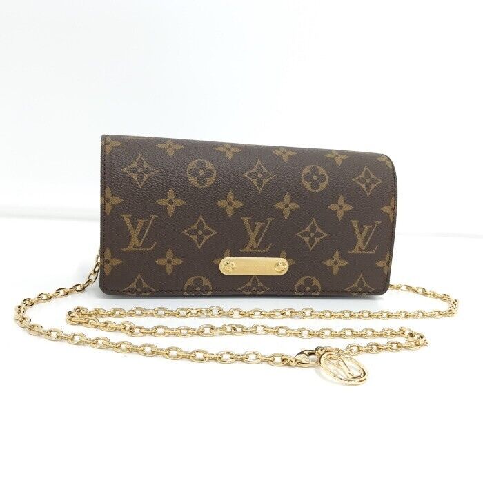 SA】Authentic LOUIS VUITTON Monogram Wallet on Chain Lily SA】Authentic LOUIS VUITTON Monogram Wallet on Chain Lily