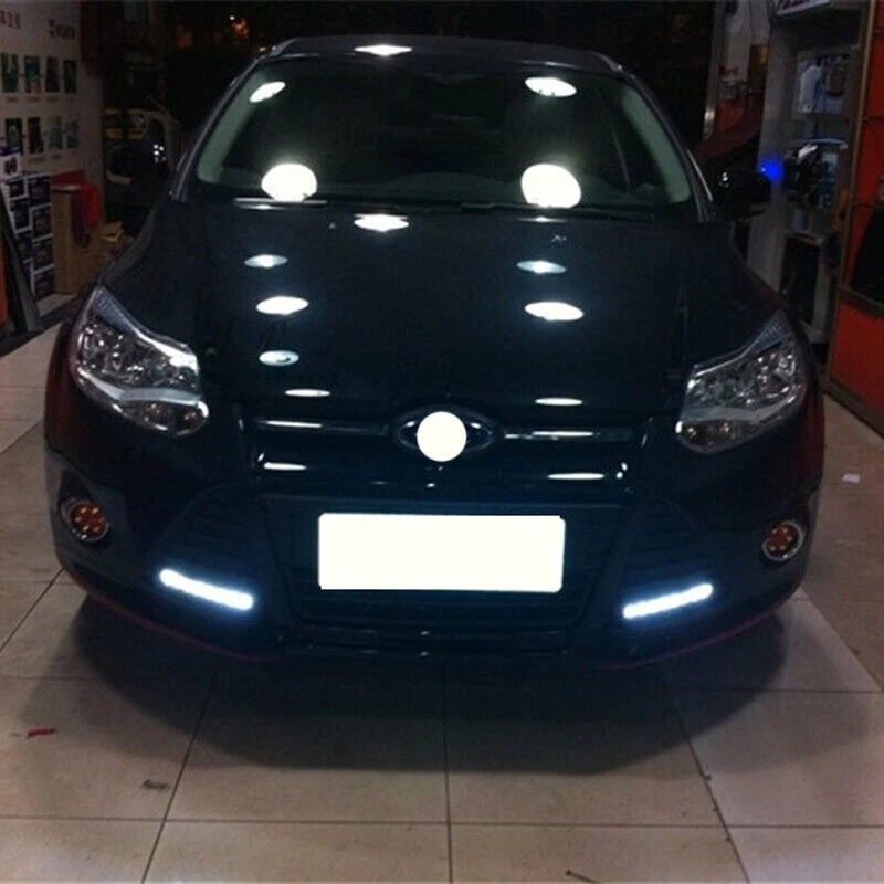 LED DRL Daytime Running Lights Fog light Driving Bumper Fit For Ford Focus 12-15 - Image 3 of 4