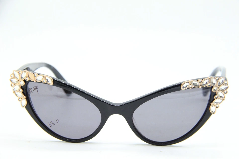 全新 NICOLE MILLER RUNWAY PROVENCE C01 黑色金色正品太阳镜 53-19 — 第 2/4 张图片