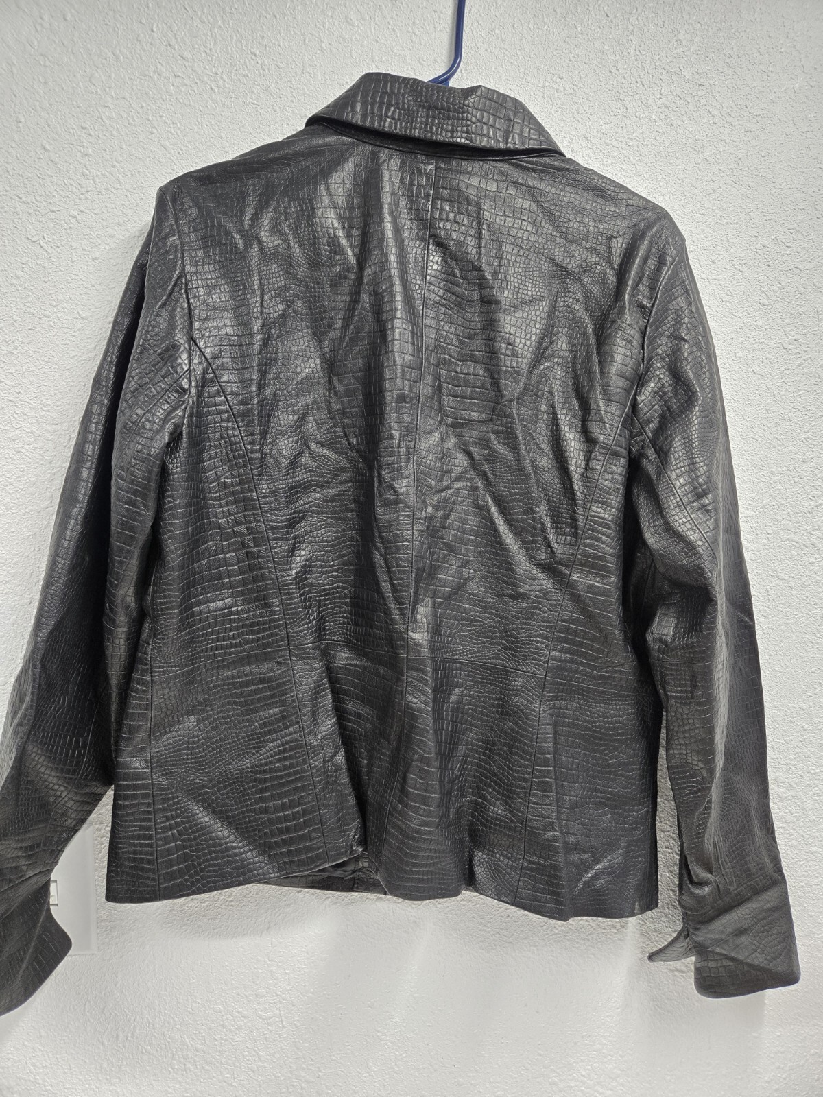 Apostrophe Size 14 Black Leather Jacket Full Zip … - image 5