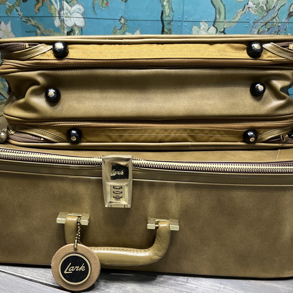RARE Vintage Mid Century LARK Suitcase & Carry On Set. Unused | eBay