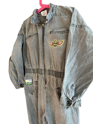 Vintage 80s Air Force Buster Brown Gray Pilot First Flight Jumpsuit Size 6/7 - Picture 6 of 17