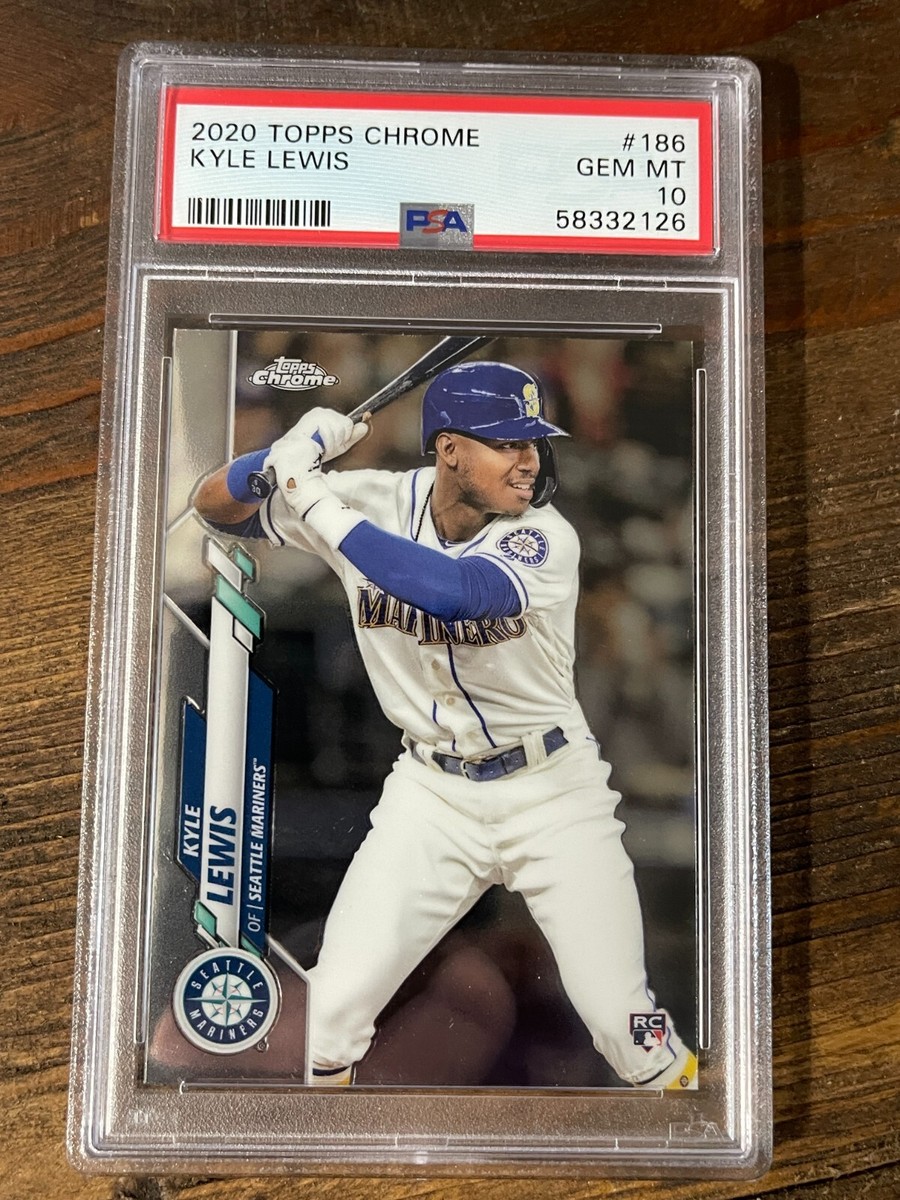 2020年新人王 Kyle Lewis RC Autograph Bowman 2020 Bowman Sterling Kyle Lewis ROOKIE #BSR-81 PSA 9 MINT on