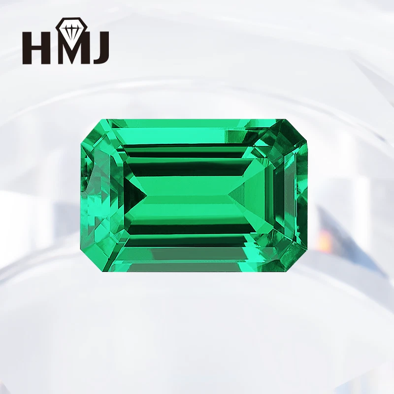 Flawless Natural Green Emerald 8mmx10mm GRC Certified Emerald Cut Loose Gemstone - Image 2 of 4