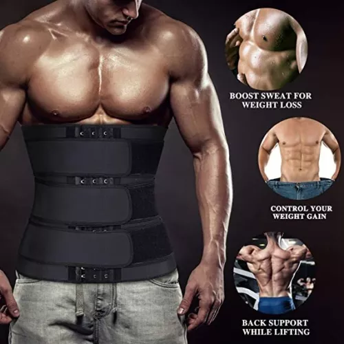 Cinturón de Sudor para Entrenador de Cintura para Hombres Entrenador de Cintura Forja de Sudor Control de Barriga - Imagen 3 de 30