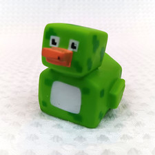 Rubber Duck Jeep Ducking Cruising Minecraft Square Pixelated Green 2"