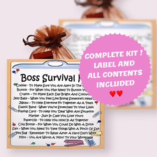 Boss Survival Kit ~ Fun Novelty Keepsake Gift & Greetings Card 