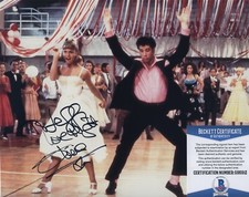 OLIVIA NEWTON-JOHN SIGNED AUTOGRAPHED GREASE PHOTO TO JEFF BAS COA BECKETT