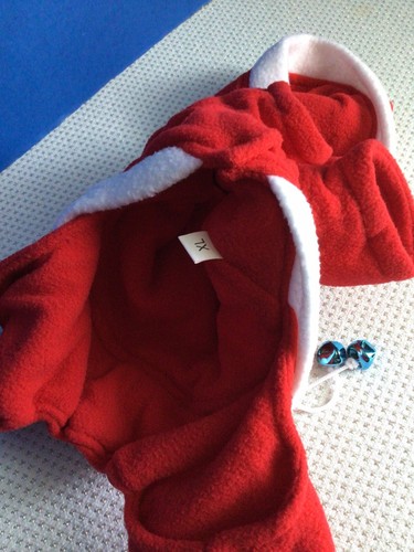 Red Flannel Christmas Clothing for Dog with Attached Ornaments - Size XL - Picture 7 of 11