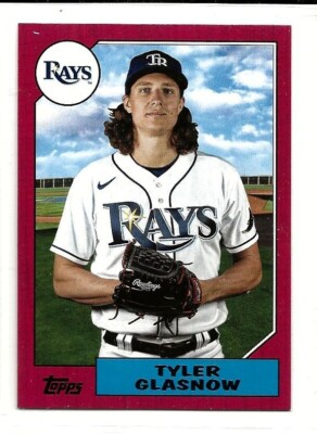 2022 Topps Archives Tyler Glasnow Red #237 Sn 70/75 Tampa Bay Rays