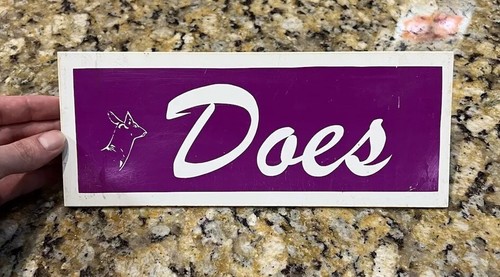 Vintage Deer Sign Bathroom Does Womens Farm Seed Feed Tractor John Deere Case IH