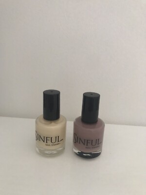 Sinful Nagellack 15ml Spänebeständig Hochglanz Warmweiß & Warm Ascheviolett