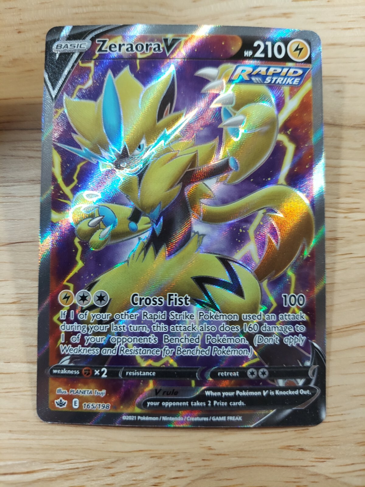 Zeraora V 165/198 Chilling Reign NM Full Art Ultra Rare Pokemon Card