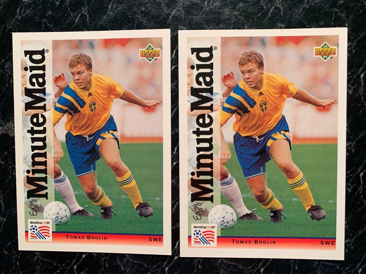 TOMAS BROLIN SWEDEN World Cup Soccer 1994 Upper Deck #6 Lot Of 2