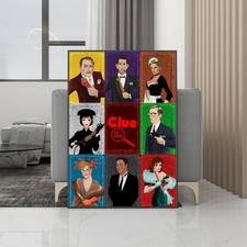 Póster arte de pared de personajes de comedia misteriosa Clue The Movie 1985
