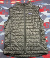 Patagonia Nano Puff Vest Jacket Coat Black Quilted Full Zip Puffer Mens M AOL
