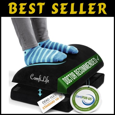 Memory Foam Foot Rest - Adjustable Height