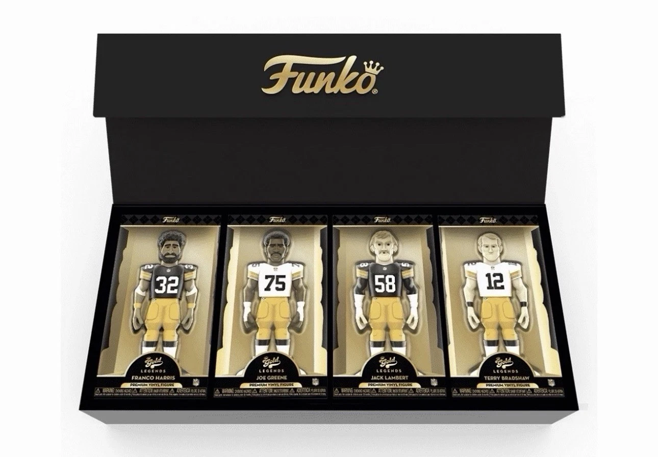 Funko Gold Legends NFL Pittsburgh Steelers Limited Edition 4-Pack Vinyl Figures image 2
