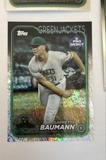 2024 Topps Pro Debut- Garrett Baumann #PD-4 Sparkle Foil /175, Chrome, Base (RC)