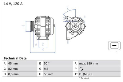 Lichtmaschine 0 986 041 730 BOSCH für VOLVO