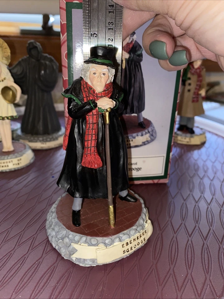 Novelino A Christmas Carol полный комплект 6 фигурок 1993 коробки ярлыки Диккенс винтажный - Изображение 4 из 4
