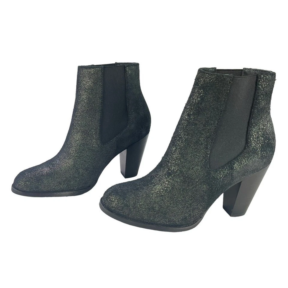 Thursday Boot Co Galaxy Avenue Botas Chelsea Mujer 6.5 Negro Cuero Metálico Foto 3 de 4