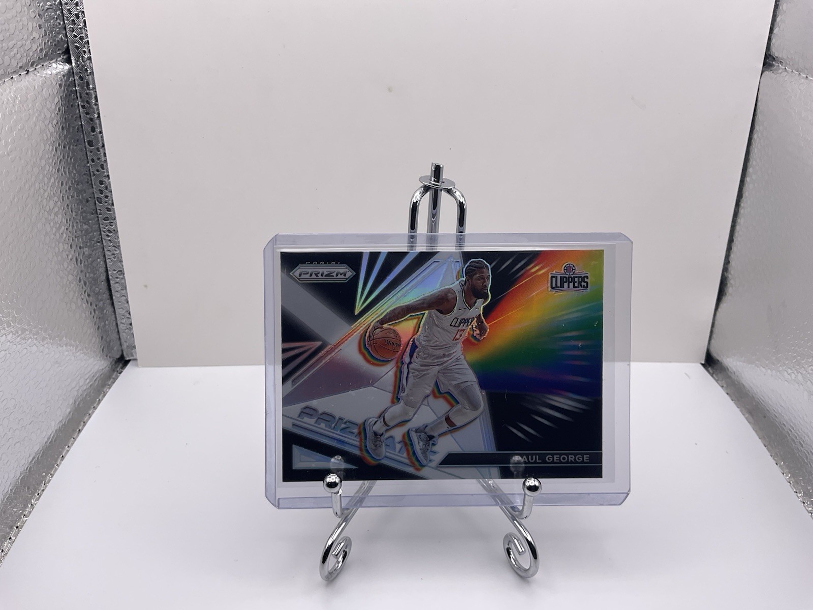 2021-22 Panini Prizm - Prizmatic Paul George #13 Silver Prizm