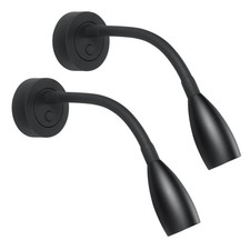 12V LED Dimmable Reading Light 2 Pack, RV Bedside Reading Lamp with USB Charg...