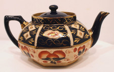 Antique Gaudy Welsh / Imari Design Teapot T. Dean & Sons Tunstall c.1920 -1952