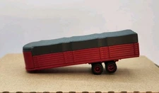 CMW Classic Metal Works Ho Scale Red Covered Piggyback Semi Truck Trailer READ!!